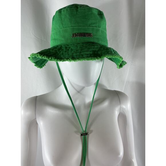 Jacquemus Le Bob Green Artichaut Hat Size 56